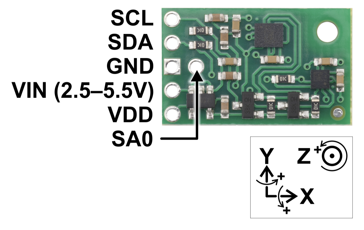 MinIMU-9 breakout pinout