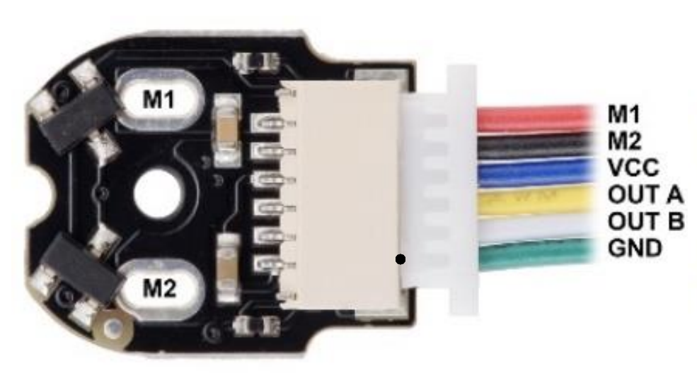 Motor and encoder connector wiring